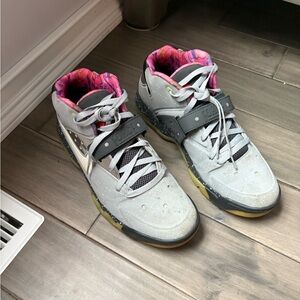 Nike Gray and Pink Air Force Max 2013 Sneakers